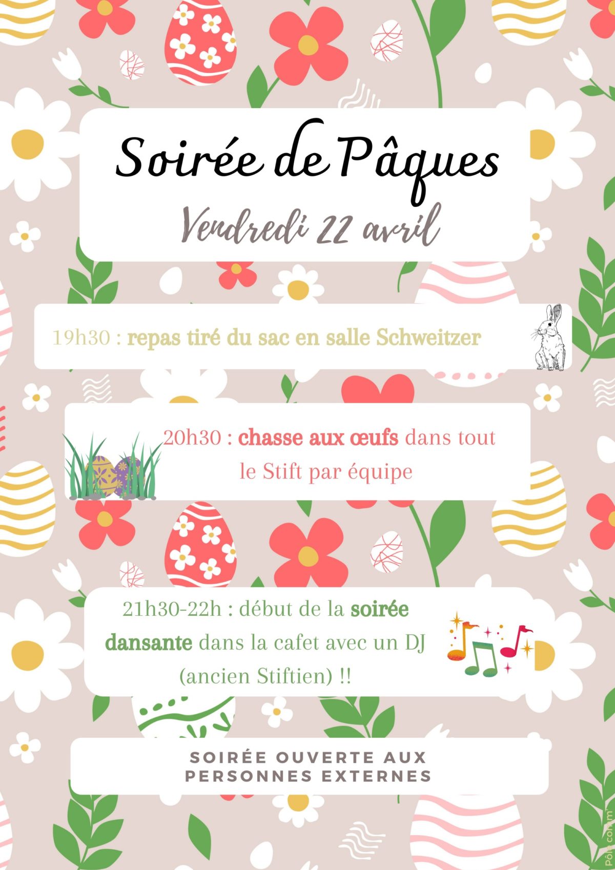 Affiche soirée Pâques Stift