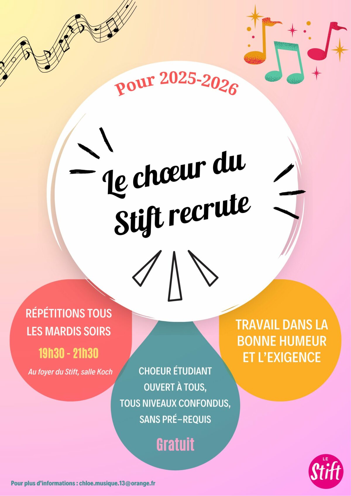 Chœur du Stift 2025-2026