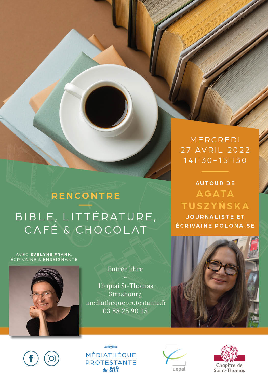 Bible littérature café et chocolat autour de Agata Tuszynska